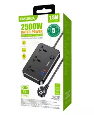 Сетевой фильтр Kakusiga KSC-948 1.5 м, черный